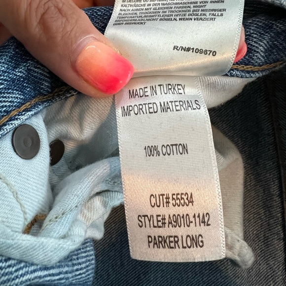 AGOLDE PARKER LONG DENIM SHORTS - Picture 3 of 5